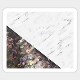 Marble and sequins Sticker